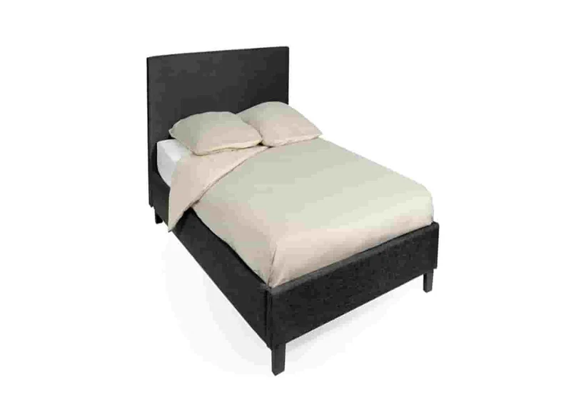 Lit double tissu noir - Soft