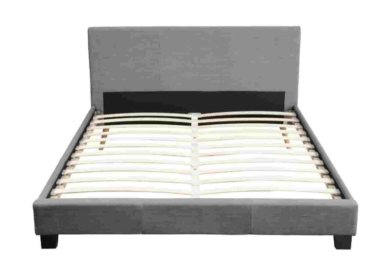 Lit double tissu gris - Soft