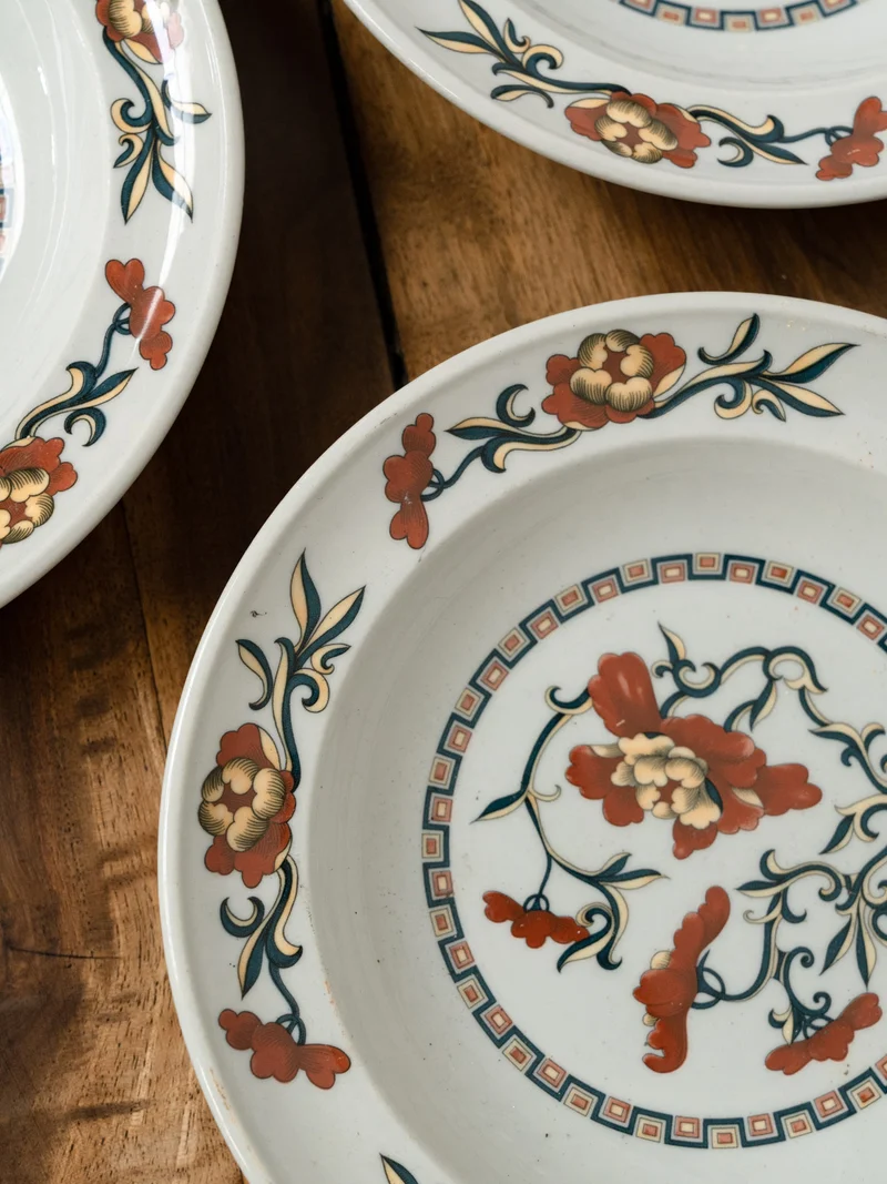 Antoinette, le lot de 7 assiettes creuses Syracuse Sarreguemines N°281