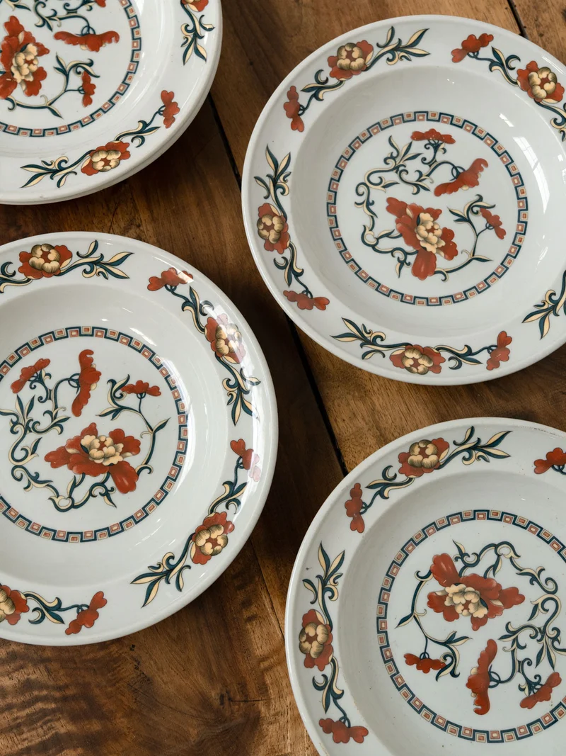 Antoinette, le lot de 7 assiettes creuses Syracuse Sarreguemines N°281
