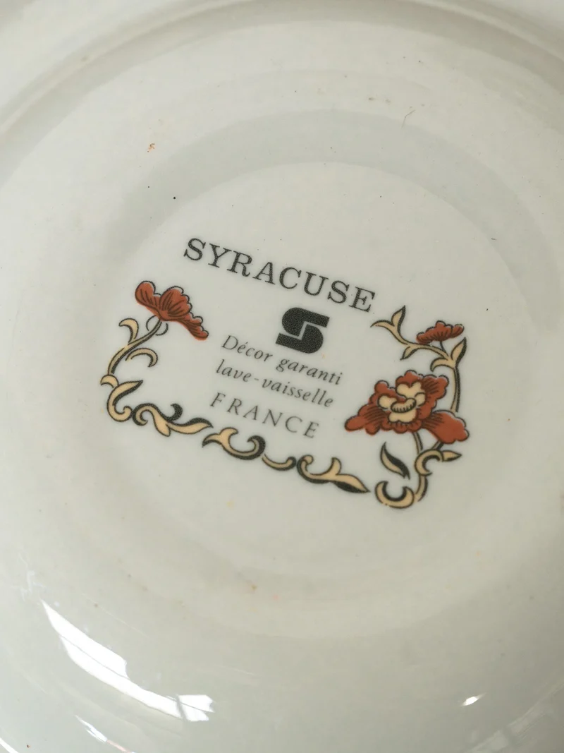 Antoinette, le lot de 7 assiettes creuses Syracuse Sarreguemines N°281