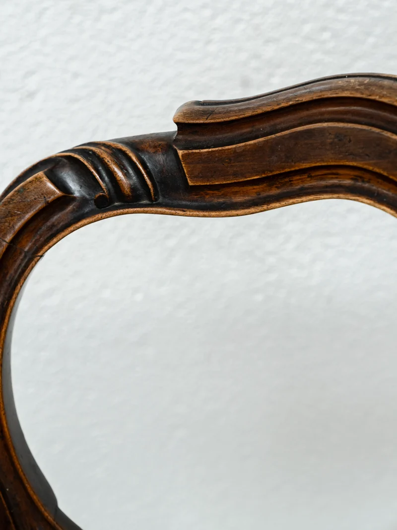 Claude, la chaise en bois et velours N°1306