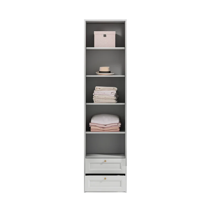 Armoire 1 porte 2 tiroirs Fergus Blanc