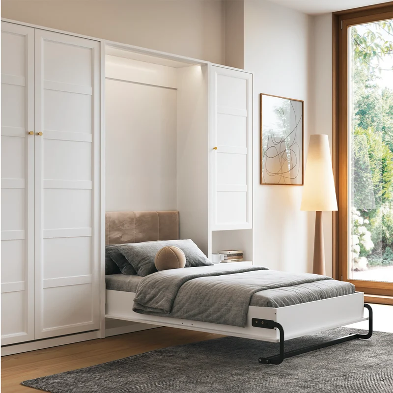 Armoire 1 porte 2 tiroirs Fergus Blanc
