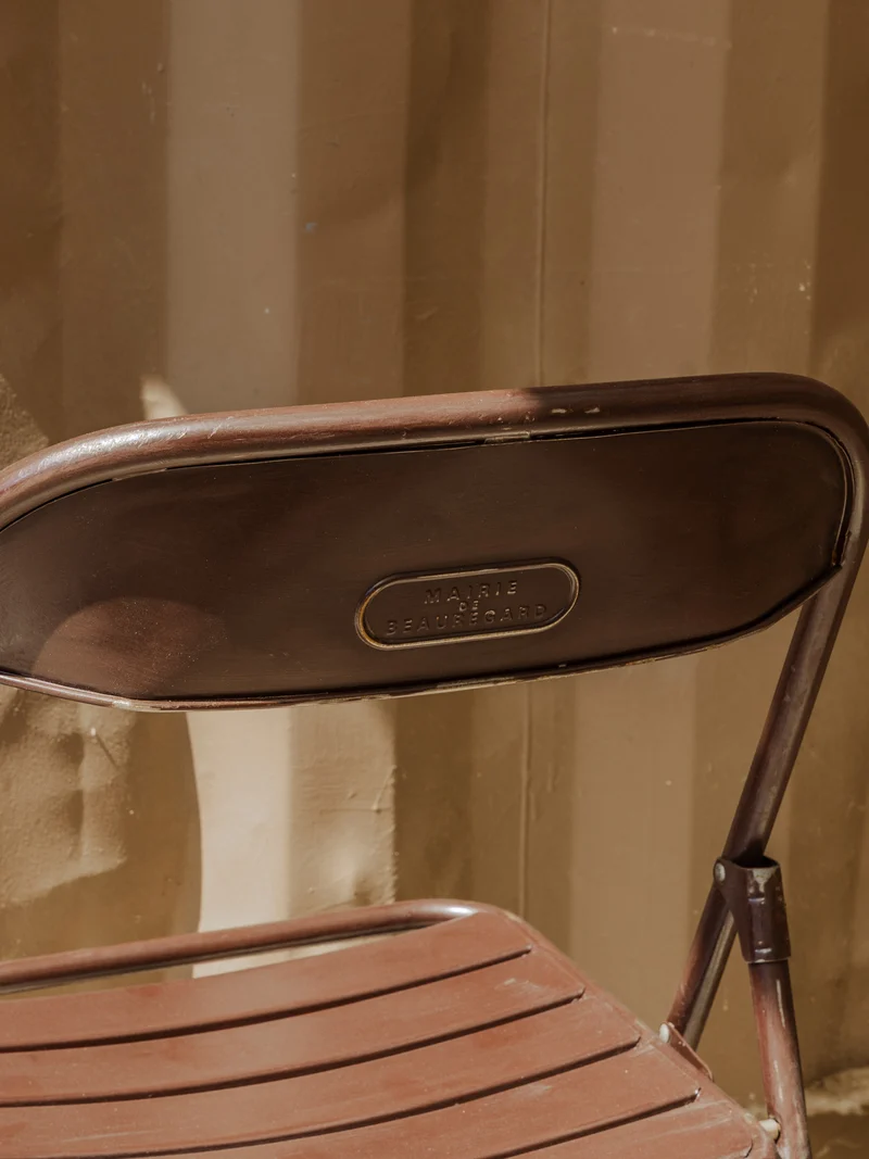 Alma, le lot de 4 chaises en métal marron N°1574