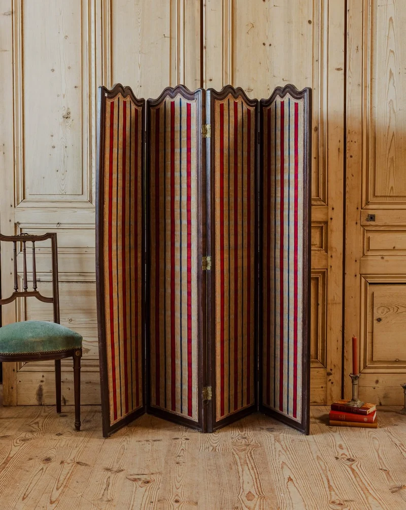 Félix, le paravent en bois et tissu à motifs N°40