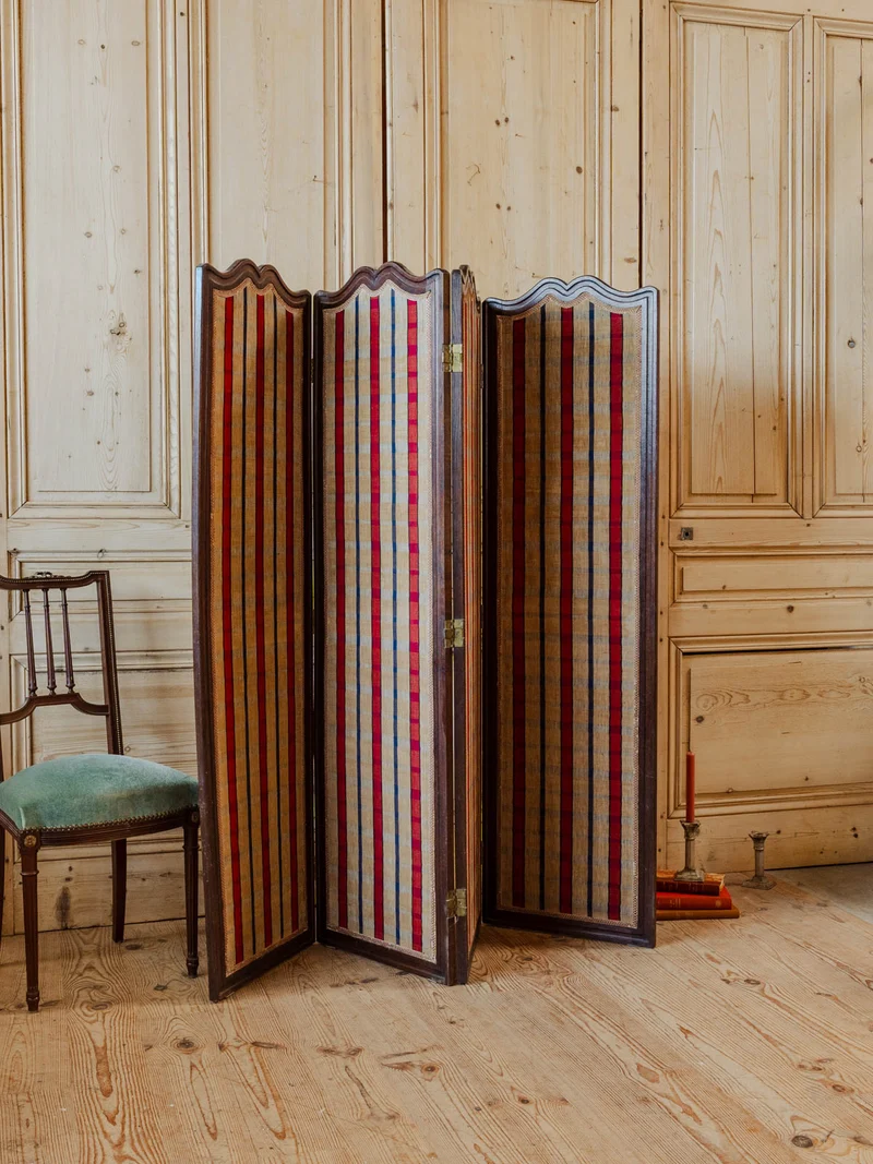 Félix, le paravent en bois et tissu à motifs N°40