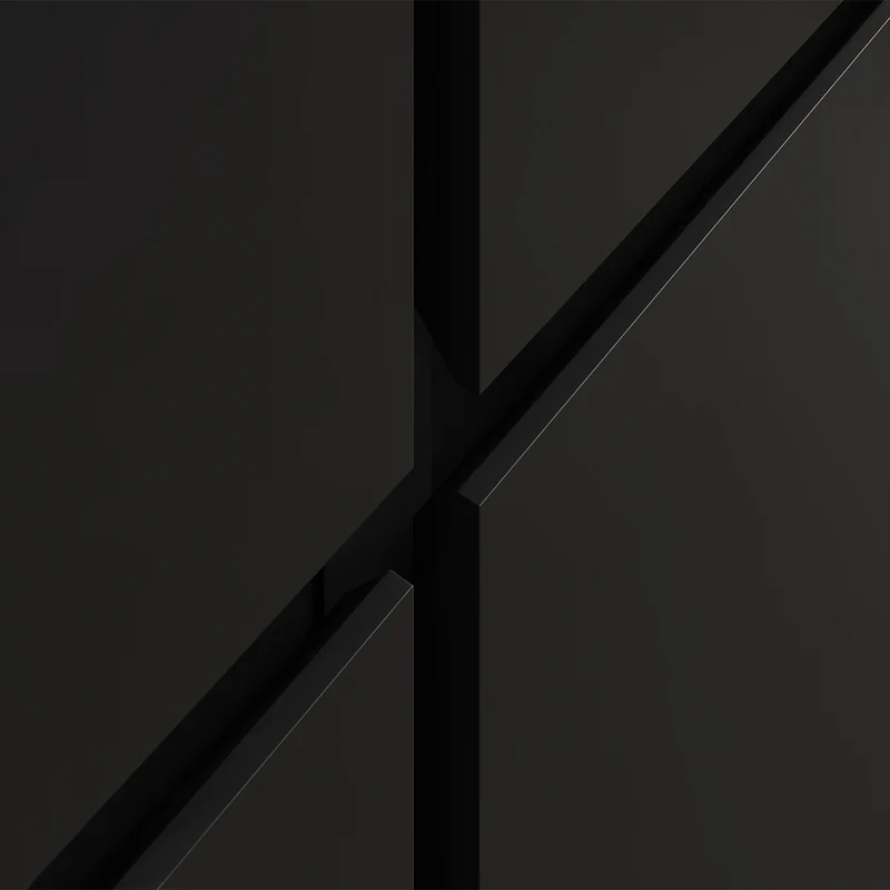 Meuble TV 4 portes 2 tiroirs 195 cm Maxis Noir