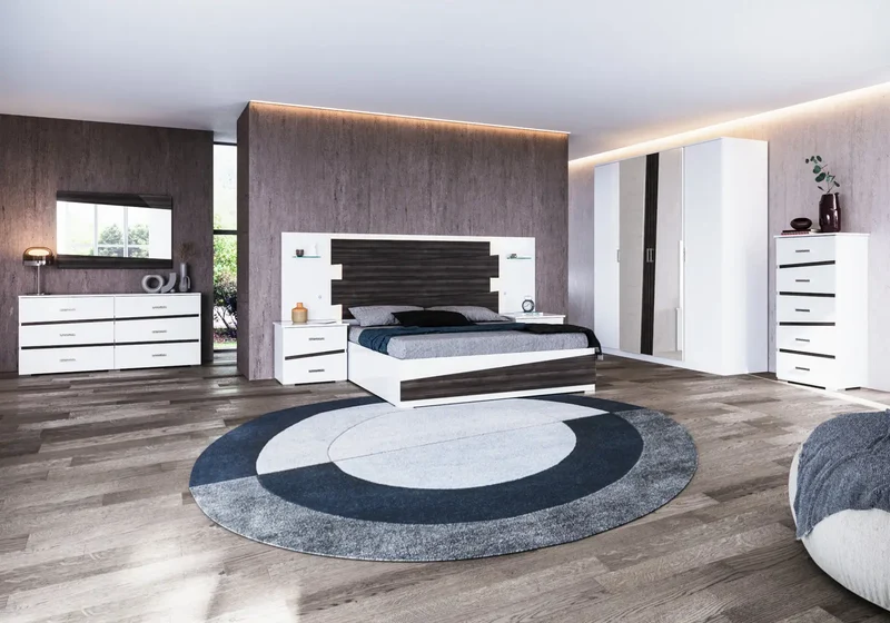 Chambre complète laquée blanc ERNY