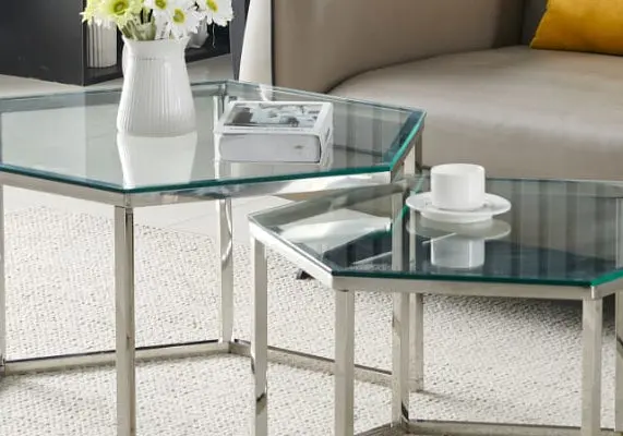 Tables basses gigognes en verre - Lyna