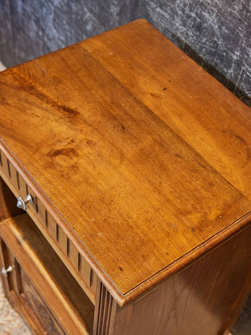 Odile, la table de chevet Art déco en bois N°1367