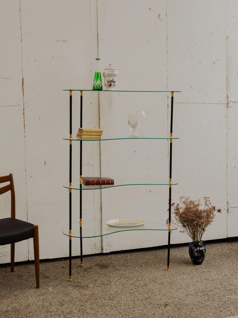 Isabelle, l'étagère en verre et métal N°296