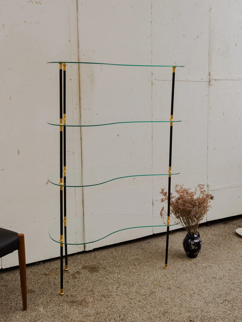 Isabelle, l'étagère en verre et métal N°296