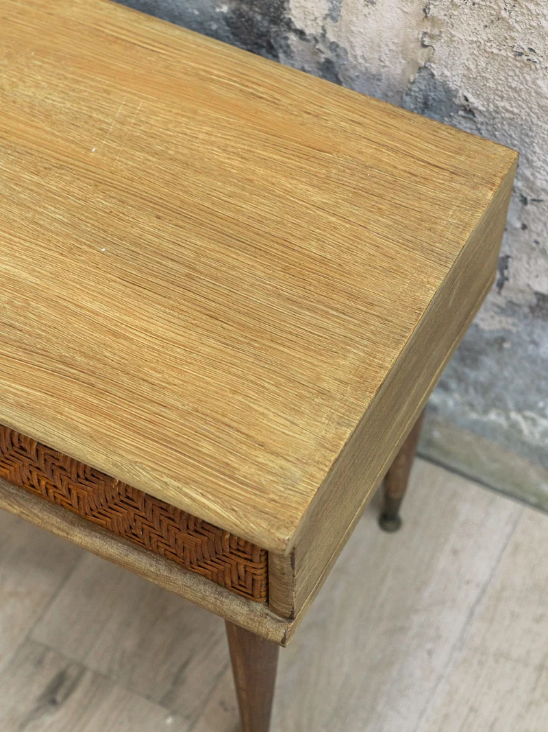 Maïa, la table de chevet en rotin N°1477