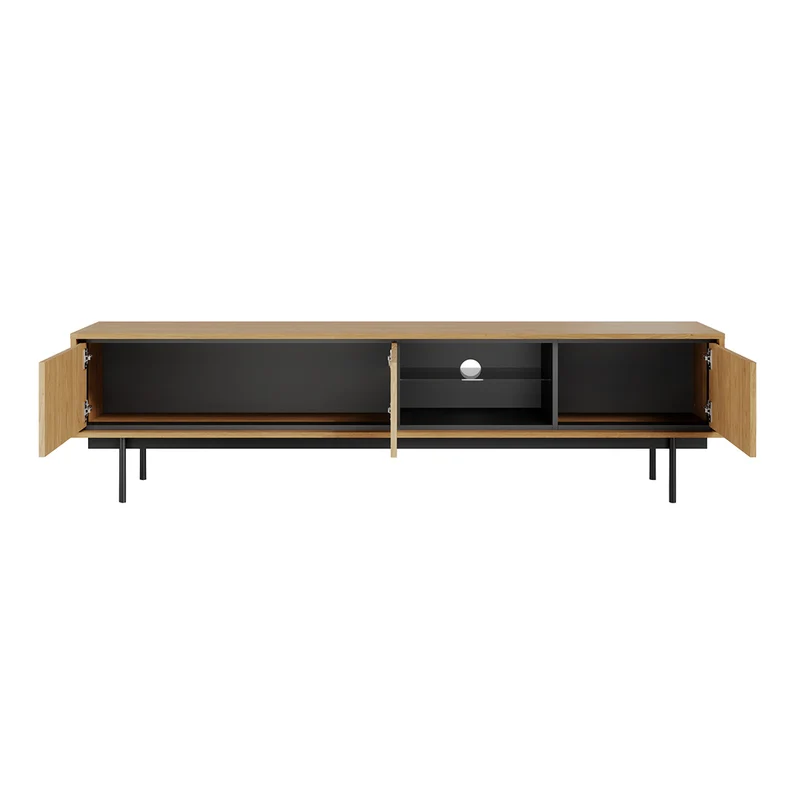 Meuble TV 3 portes 200 cm Vidia Bois