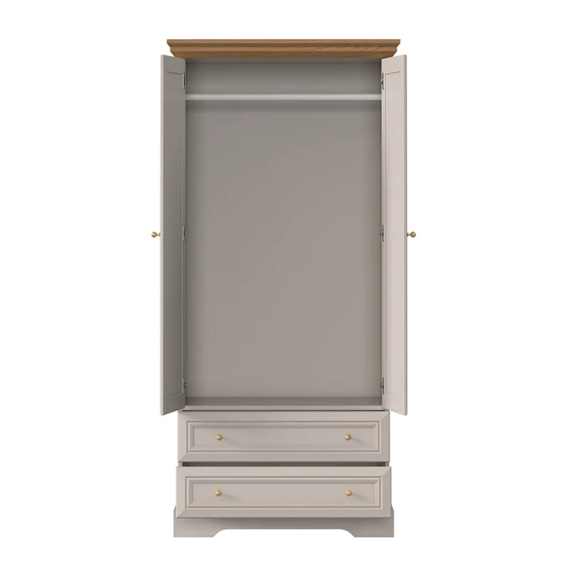 Armoire 2 portes 2 tiroirs Dulci Cachemire et Bois