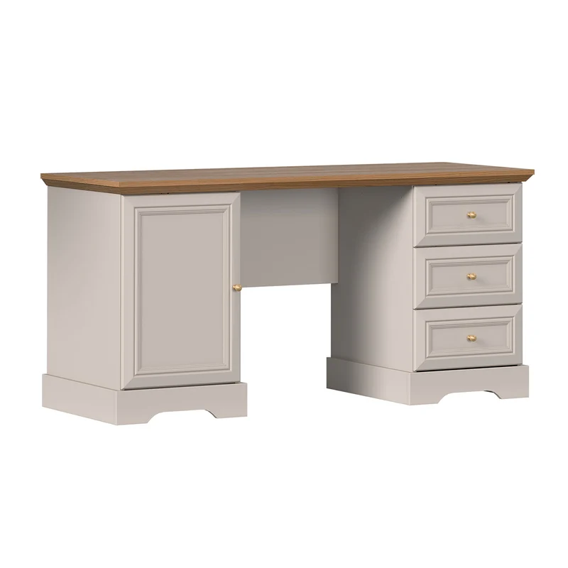 Bureau 1 porte 3 tiroirs Dulci Cachemire et Bois