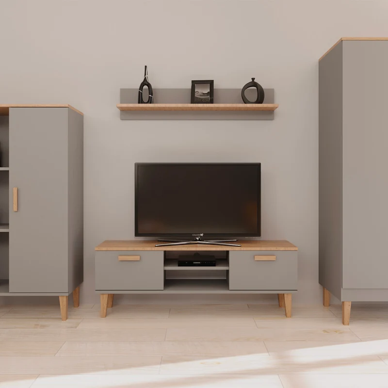 Meuble TV 120 cm Denver - Gris