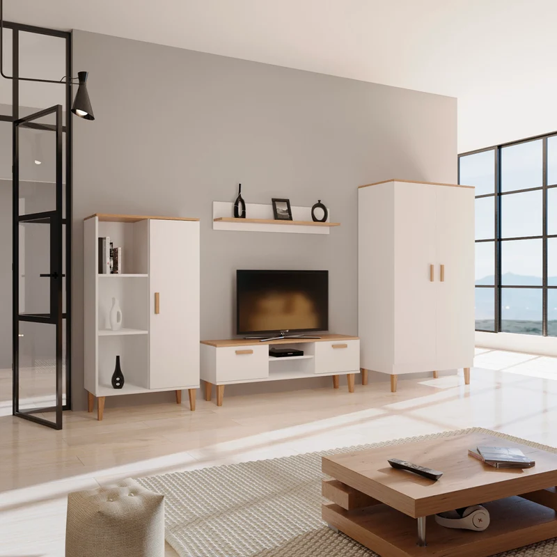 Armoire 2 portes Denver - Blanc