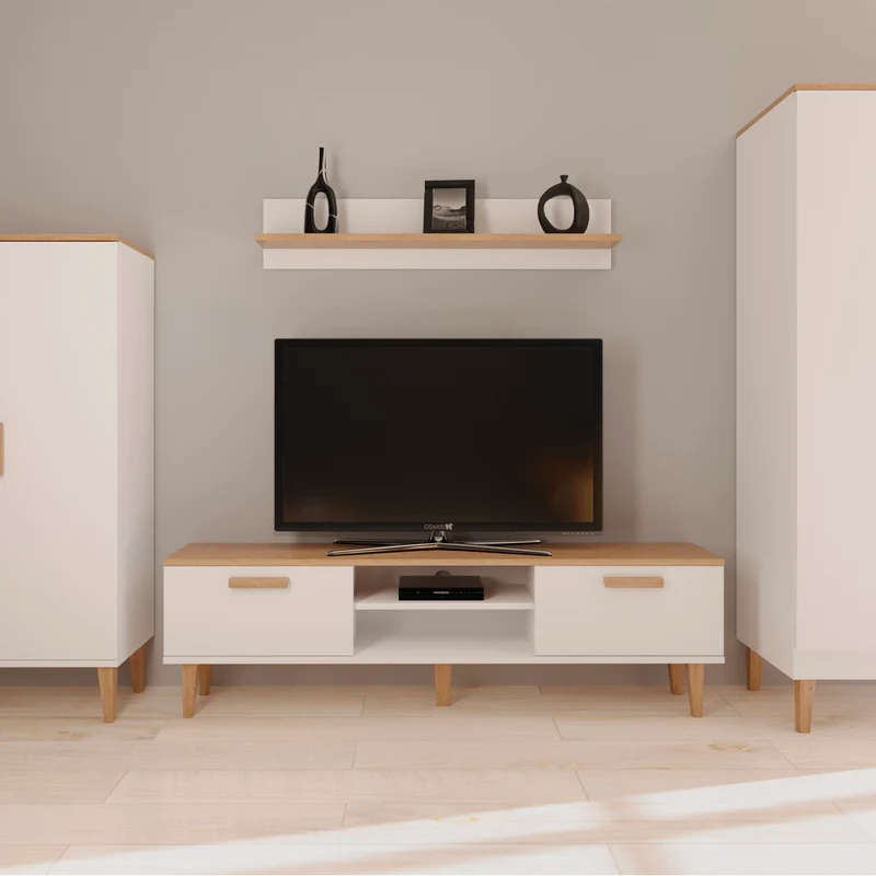 Meuble TV 160 cm Denver - Blanc