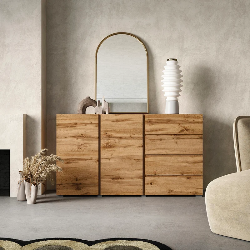 Buffet 2 portes 4 tiroirs Maxis Bois
