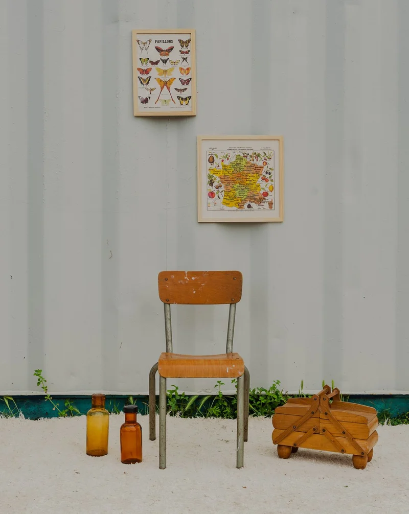 Ernestine, la chaise pour enfant d'école en bois N°1278