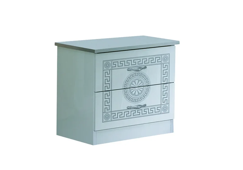 Chambre complète laquée blanc argent ROBBY