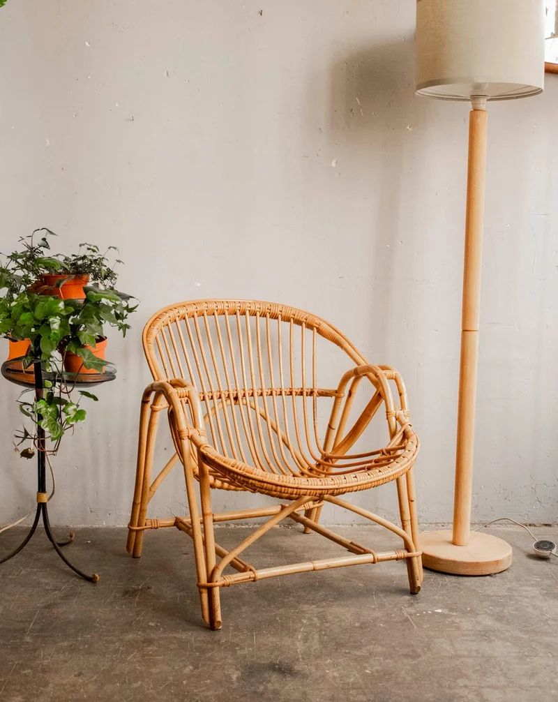 Ernest, le fauteuil en rotin au style bohème N°947