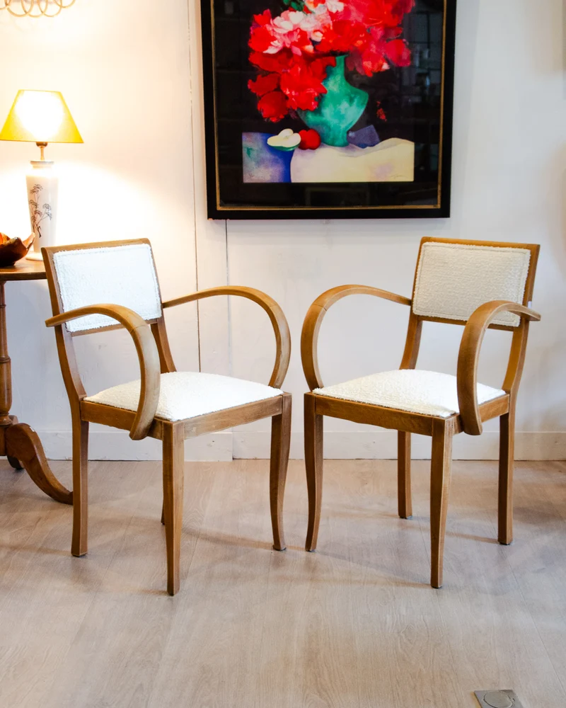 Ernest, la paire de fauteuils en hêtre N°952