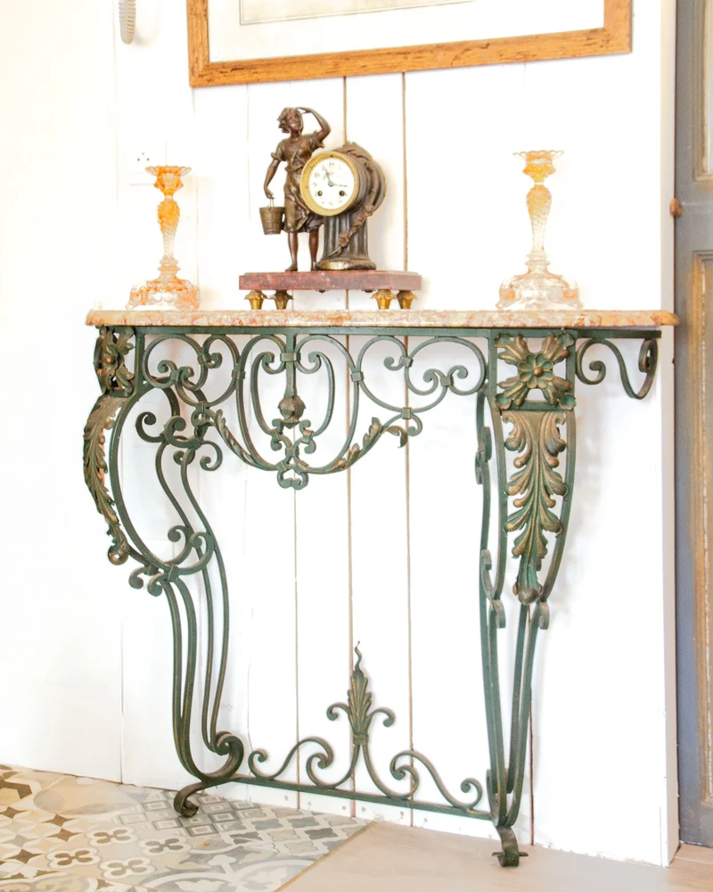 Hanna, la console en marbre et fer forgé N°1351