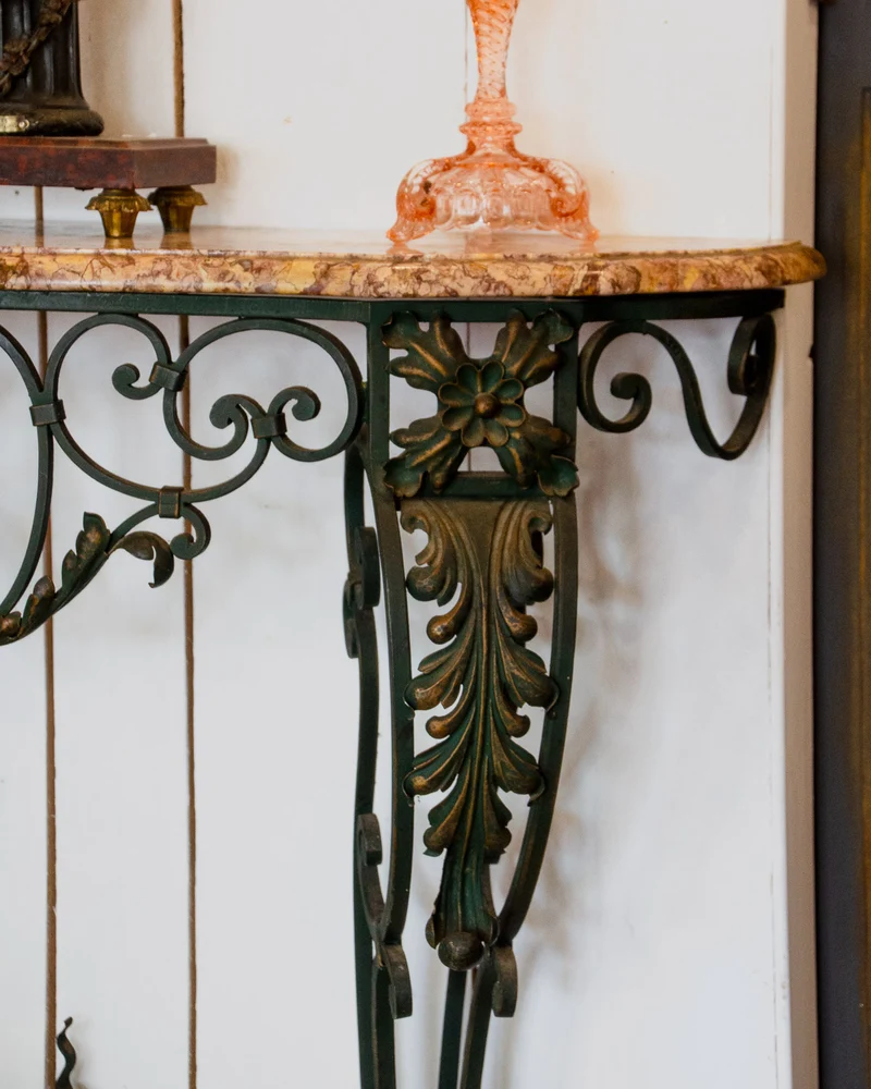 Hanna, la console en marbre et fer forgé N°1351