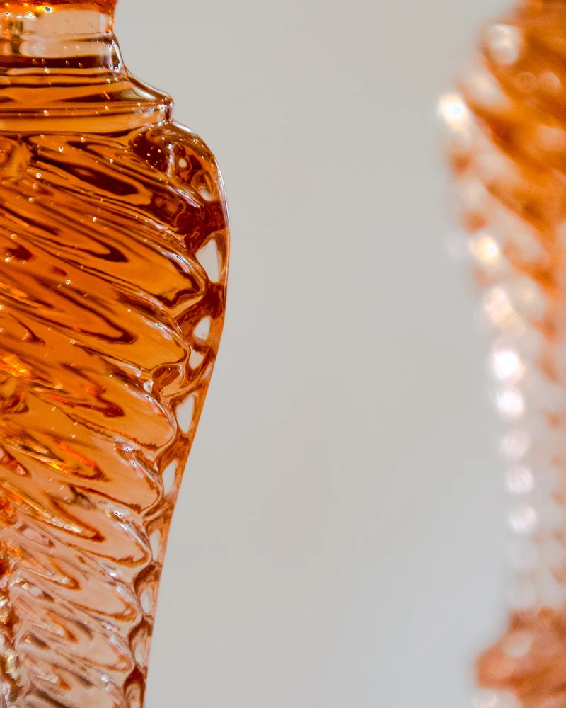 Alix, la paire de bougeoirs rose N°1010