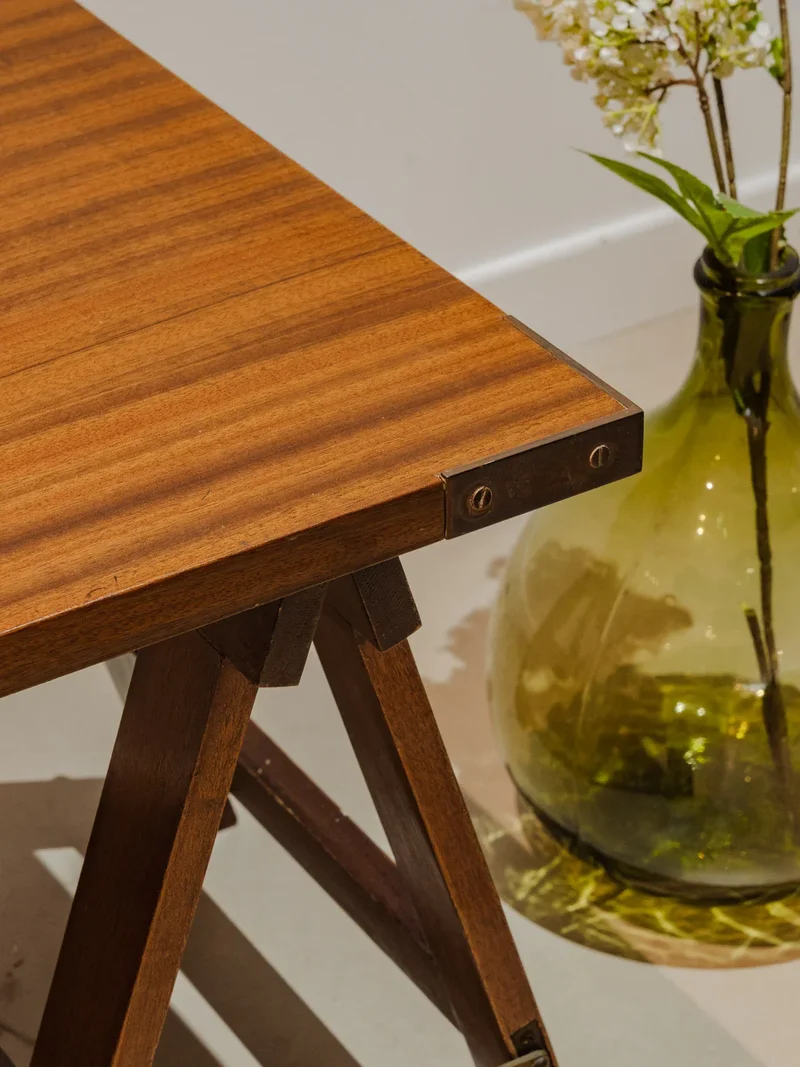 Léonie, la table basse sur tréteaux en bois N°917
