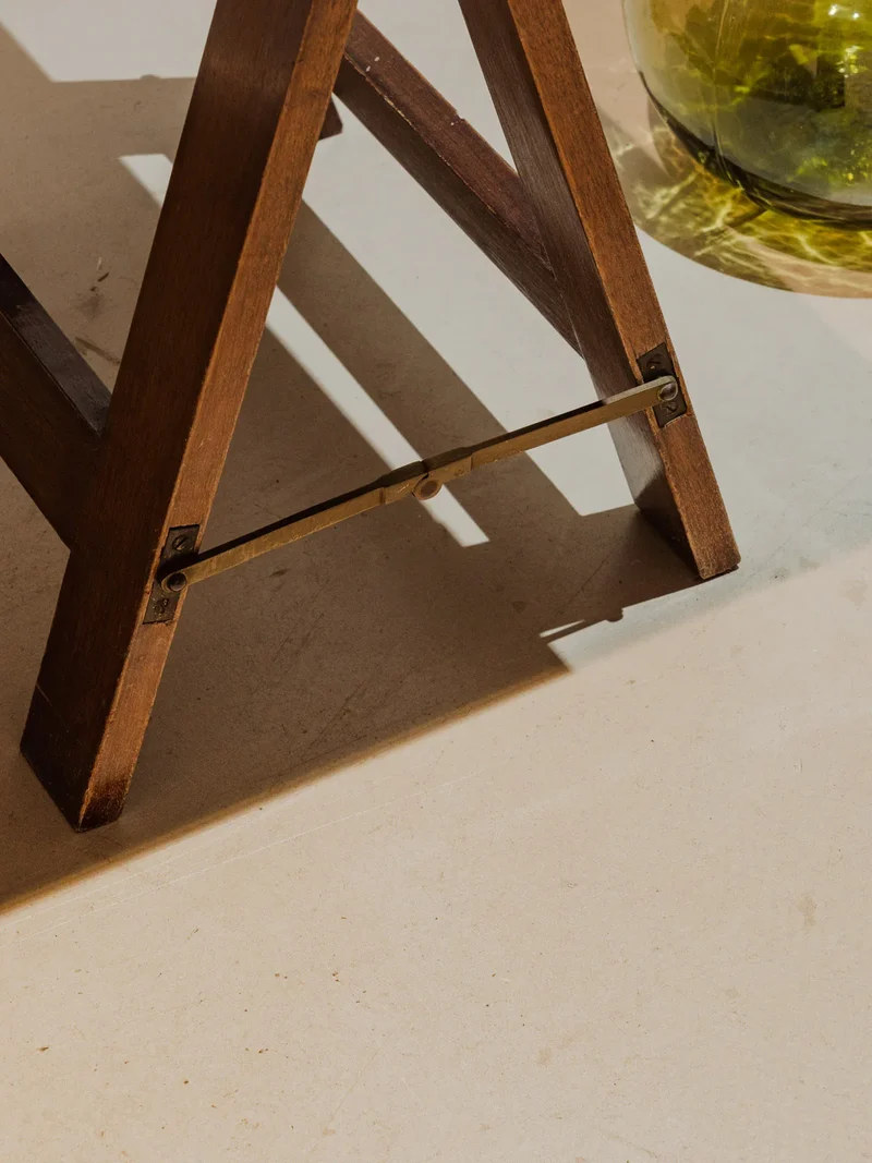 Léonie, la table basse sur tréteaux en bois N°917