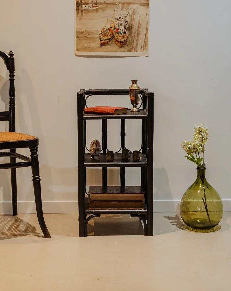 Gaëlle, l'étagère en rotin noir N°866