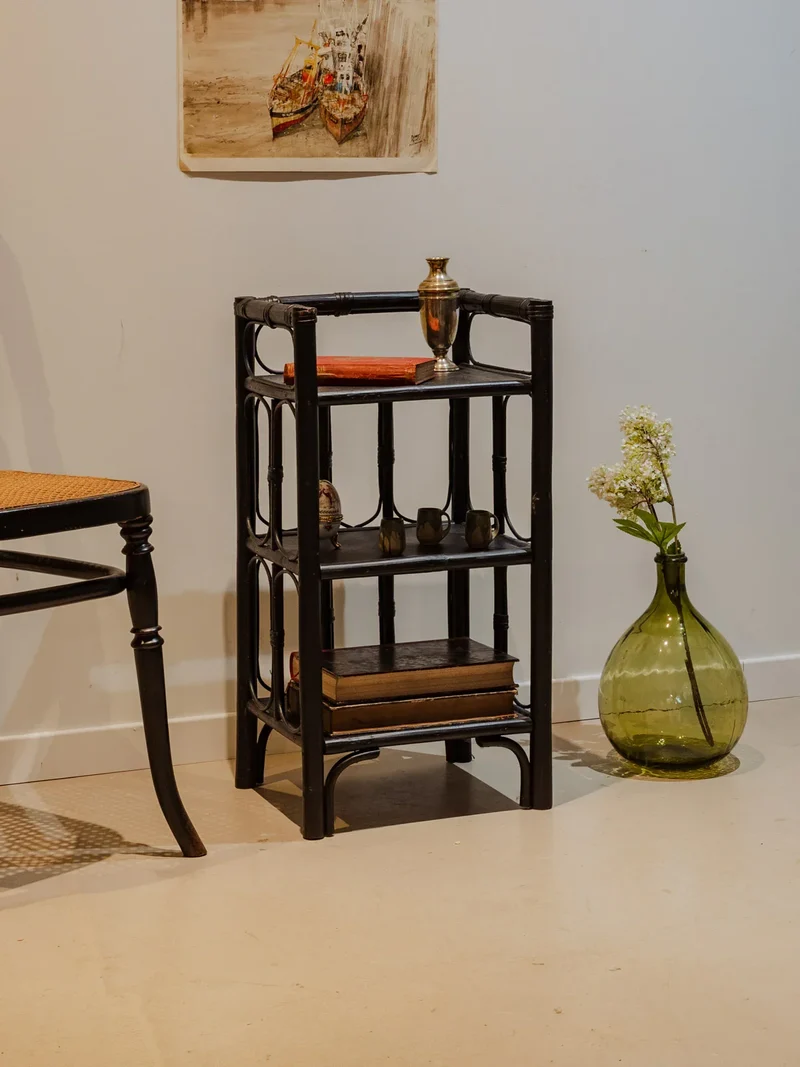 Gaëlle, l'étagère en rotin noir N°866