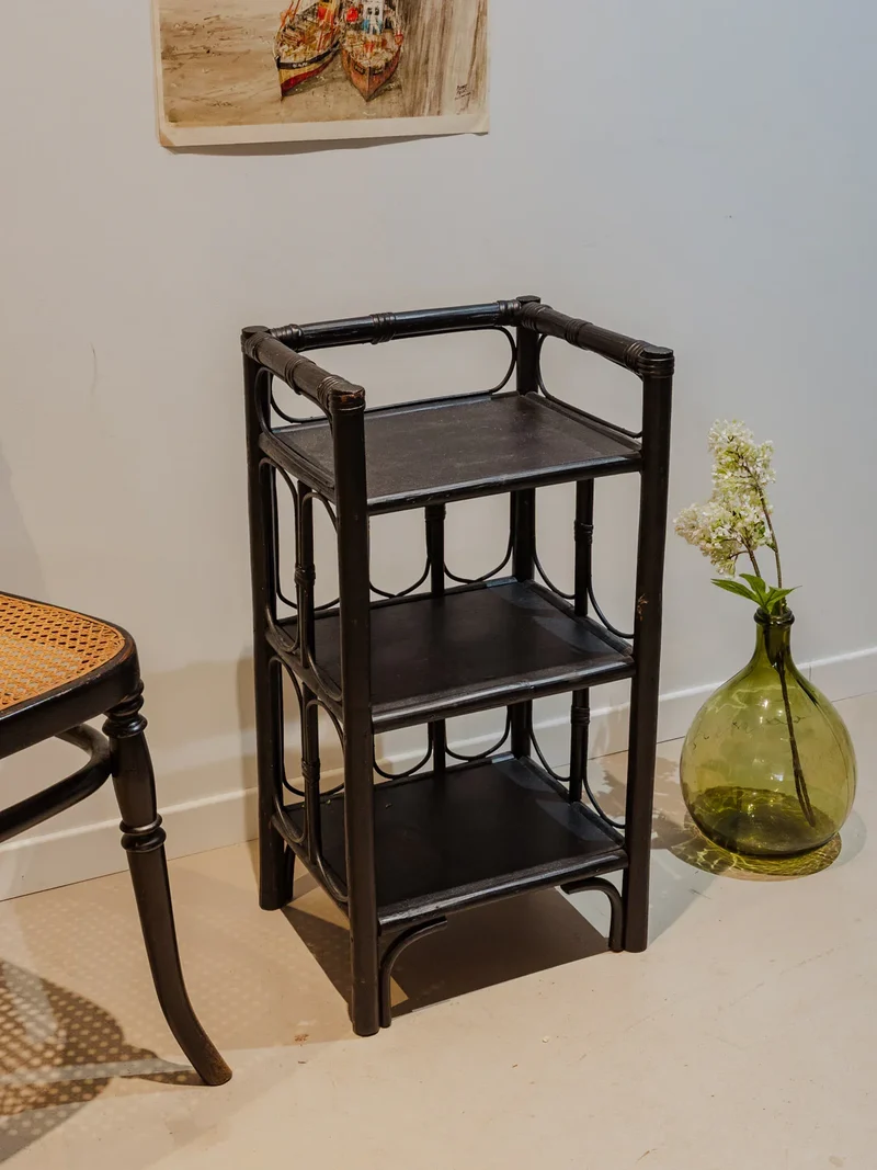 Gaëlle, l'étagère en rotin noir N°866