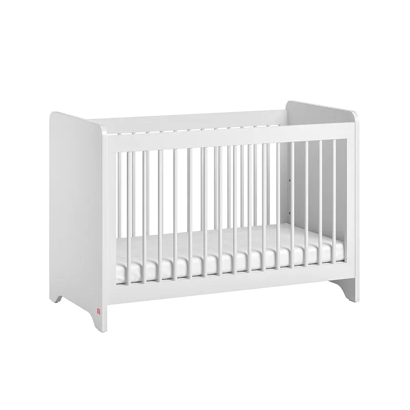 Lit bébé 60x120 et commode 3 tiroirs Vox Ova Blanc