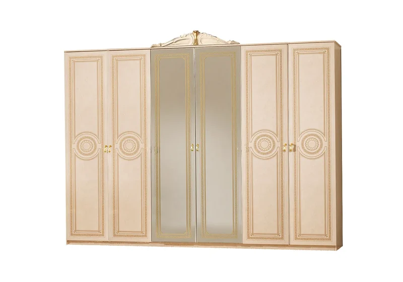 Chambre complète capitonnée laquée beige LOIS