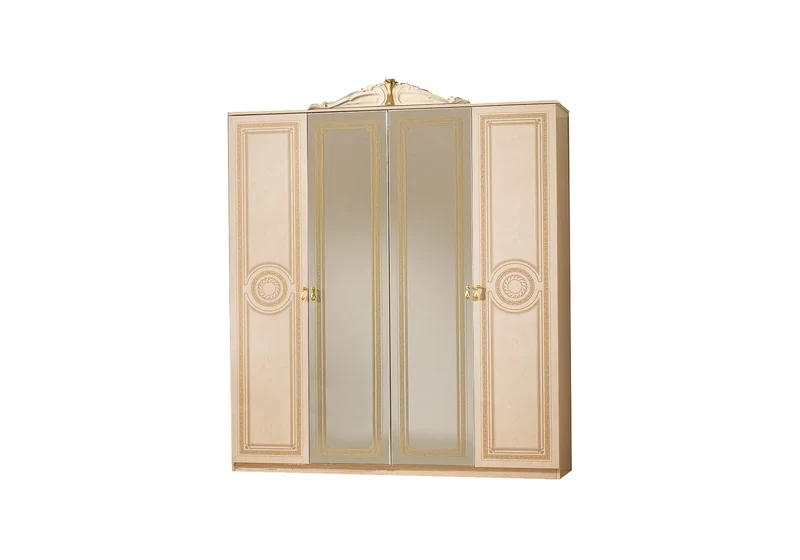 Chambre complète capitonnée laquée beige LOIS