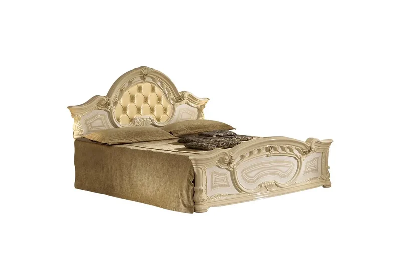 Chambre complète capitonnée laquée beige LOIS