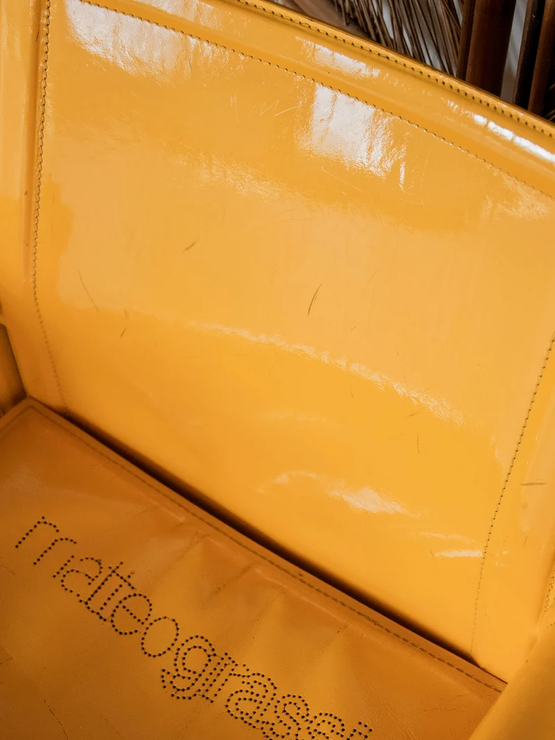 Jakob, la paire de fauteuils jaunes vernies N°1267