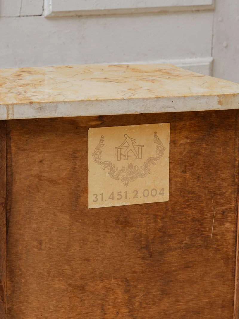 Francine, la meuble d'appoint en bois et marbre N°963