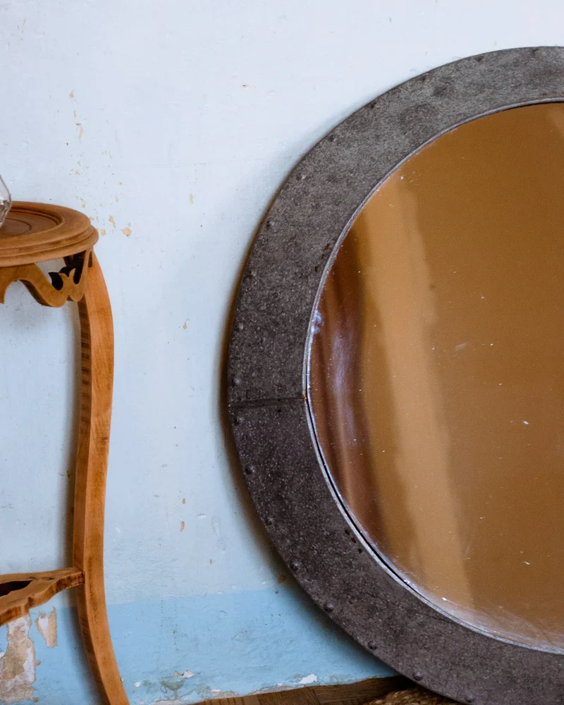 Igor, le miroir rond en zinc N°1048