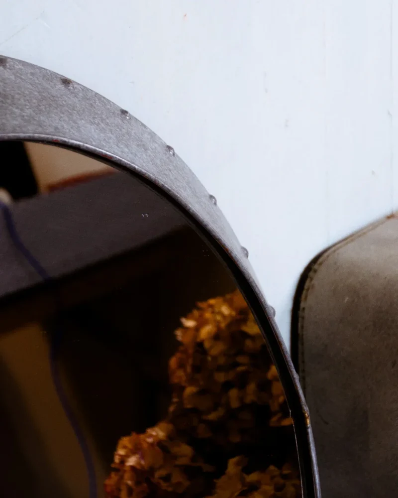 Igor, le miroir rond en zinc N°1048