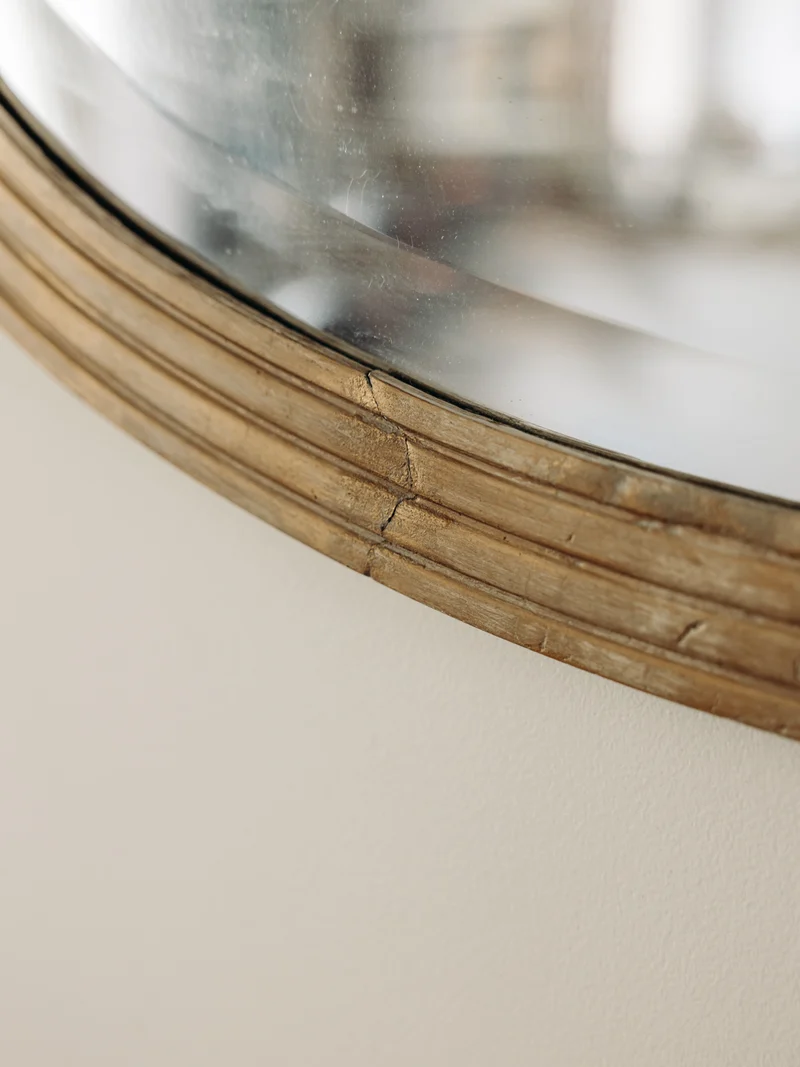 Georges, le miroir ovale peint beige N°1127