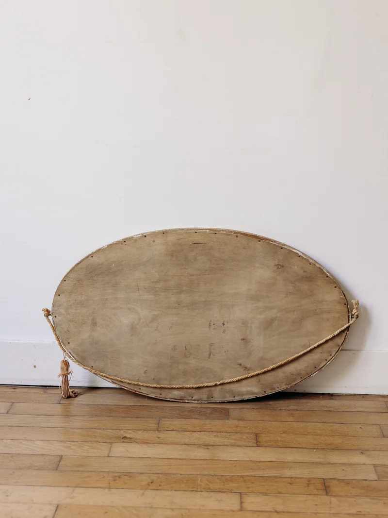Georges, le miroir ovale peint beige N°1127