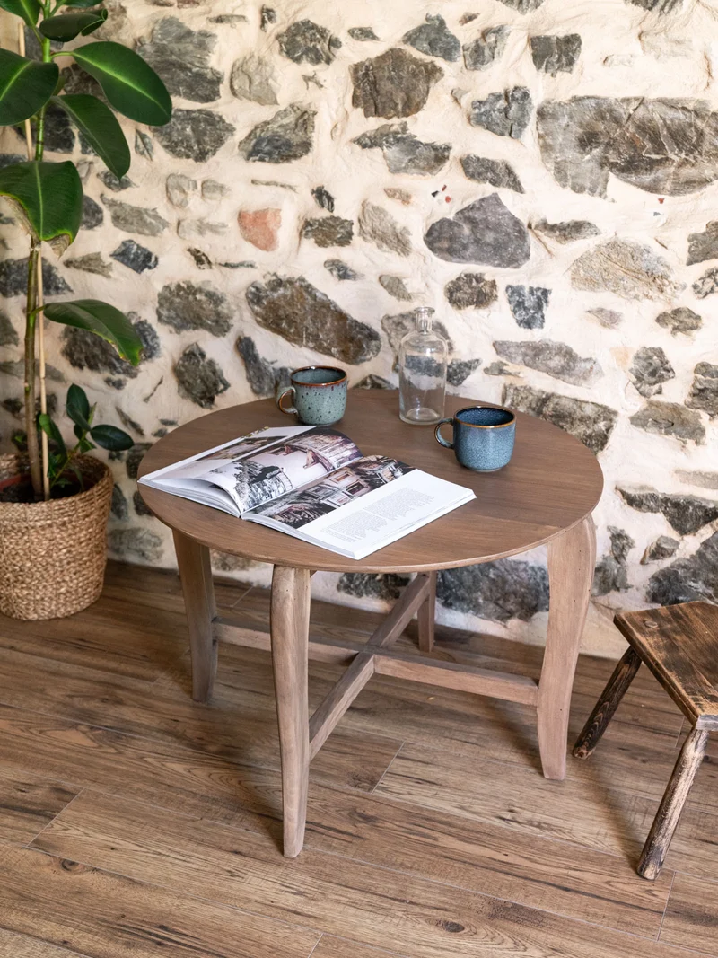 Donna, la table basse cirée en bois massif N°995