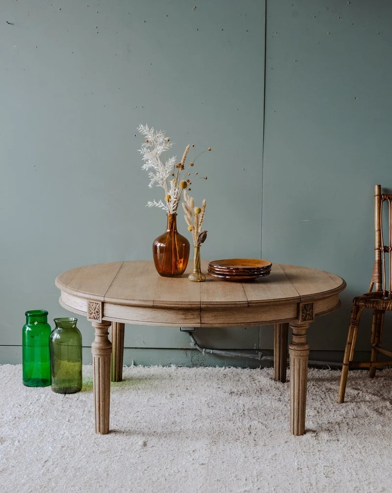 Léonie, la table basse ovale en bois N°936