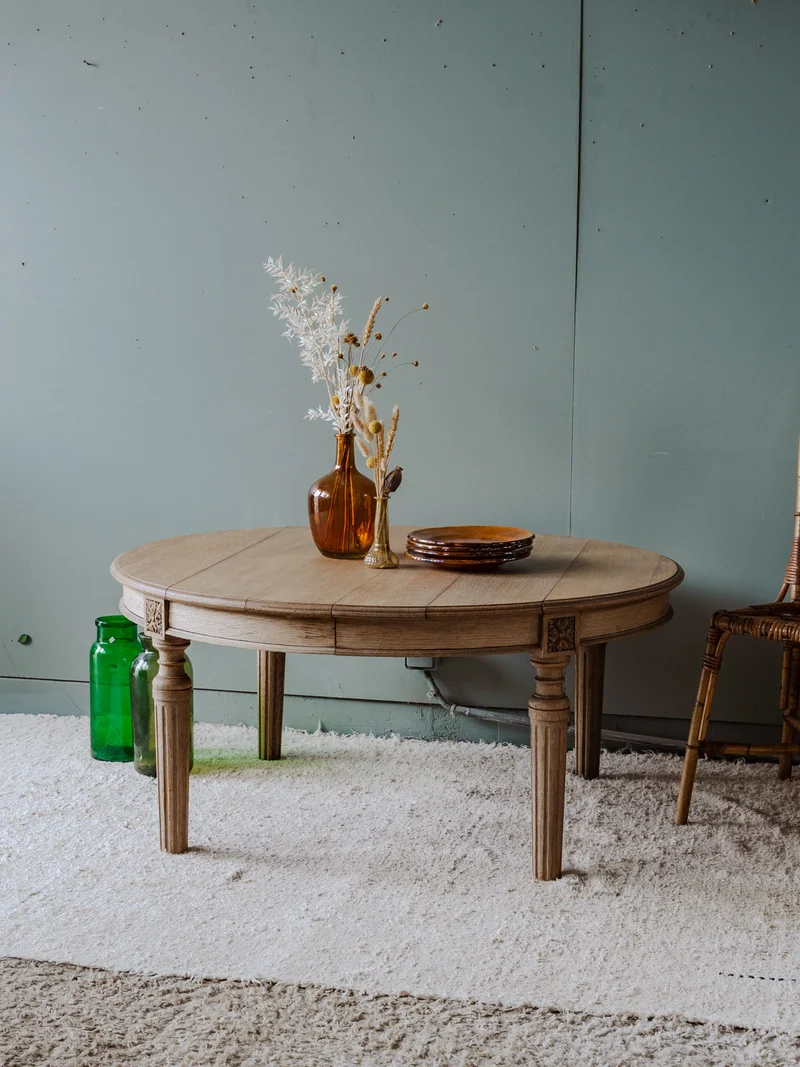 Léonie, la table basse ovale en bois N°936
